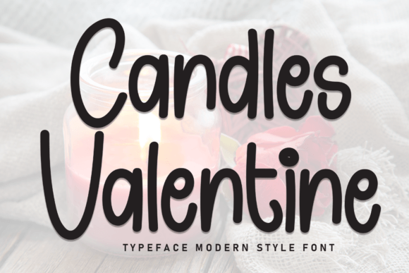 Candles Valentine Font for Handmade Products and Craft Projects
