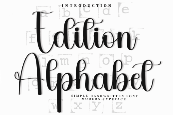 Edition Alphabet: A Handwritten Font That Elevates Your Brand